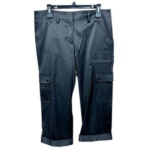 Vintage Cache Black Cargo Cropped Pants Size 10